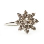 A DIAMOND CLUSTER RING