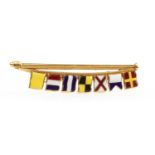 A TWENTIETH CENTURY ENAMELLED FLAG BROOCH