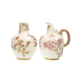 A PAIR OF ROYAL WORCESTER JUGS