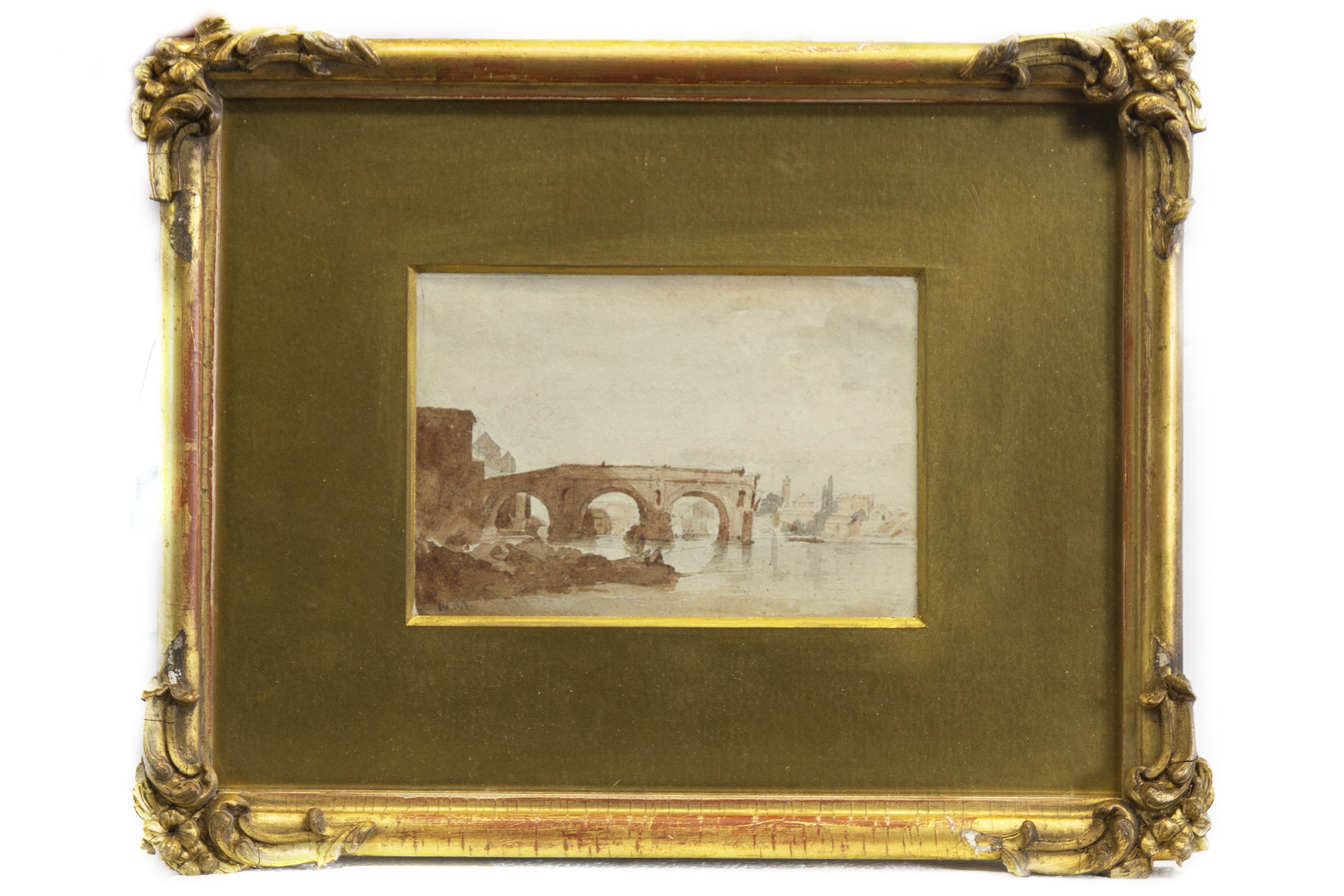 PONTE ROTTO, ROME, A WATERCOLOUR BY WILLIAM MARLOW