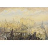 A VIEW OF EDINBURGH, A WATERCOLOUR BY MARY WEATHERILL