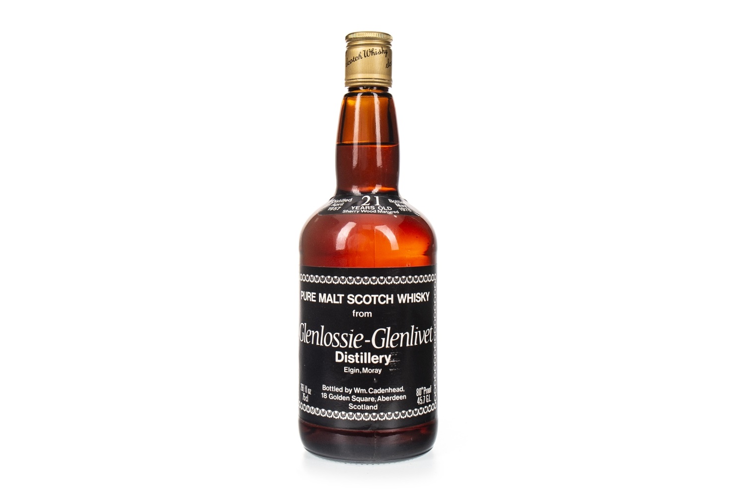 GLENLOSSIE-GLENLIVET 1957 CADENHEAD'S 21 YEARS OLD