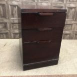 A MAHOGANY CHEST OF DRAWERS