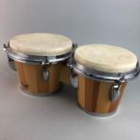 A SET OF BONGO DRUMS