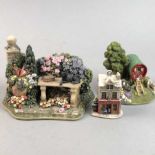 A LOT OF THREE LILLIPUT LANE MODELS AND OTHER CERAMICS