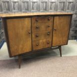 A STAINED WOOD SIDEBOARD