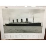 A COLLECTION OF PRINTS DEPICTING SHIPS INCLUDING TITANIC