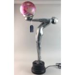 A REPRODUCTION FIGURAL TABLE LAMP