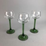 A COLLECTION OF WINE GLASSES AND OTHER CRYSTAL INCLUDING EDINBURGH CRYSTAL