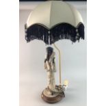 A 20TH CENTURY RESIN TABLE LAMP