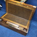 A LATE 19TH CENTURY WALNUT PORTABLE WRITING DESK