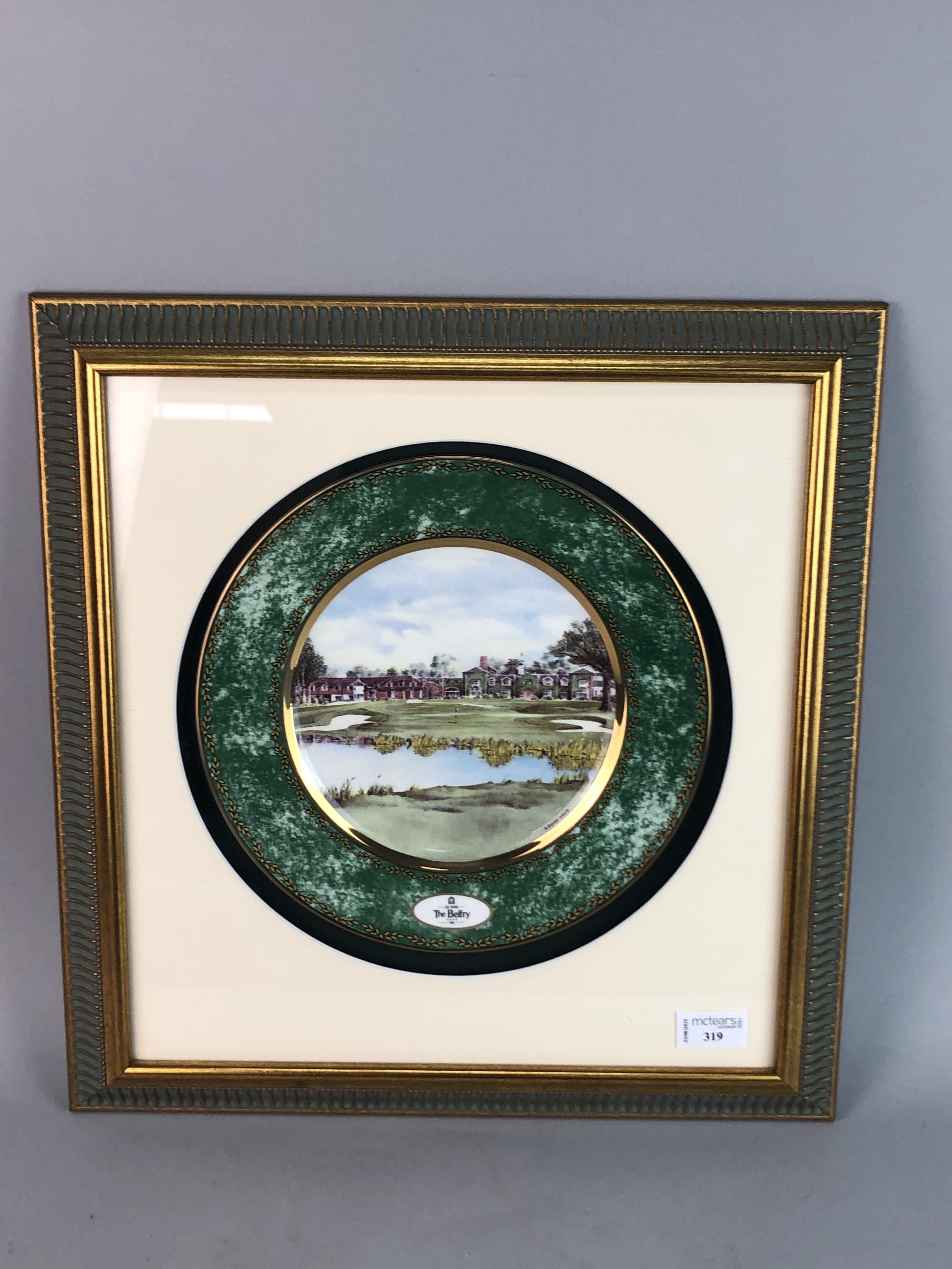 A FRAMED BELFRY PLATE BY J.D WOOD