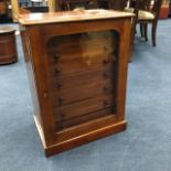 A MAHOGANY SPECIMEN CHEST