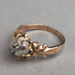 A 19TH CENTURY GOLD DRESS RING