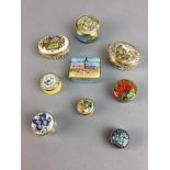 A COLLECTION OF HALCYON DAYS, STAFFORDSHIRE AND OTHER ENAMELS