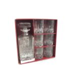 A BOXED SET OF OPERA CRYSTAL WHISKY DECANTER AND TUMBLERS