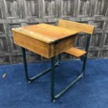 A 20TH CENTURY SCHOOL DESK