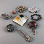 A LOT OF SCOTTISH SILVER AND OTHER JEWELLERY