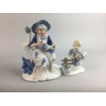 A ROYAL DOULTON FIGURE OF 'BUTTERCUP' AND OTHER CERAMIC FIGURES