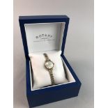 A BOXED ROTARY LADY'S WRISTWATCH AND TWO OTHER WATCHES