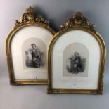 A PAIR OF VICTORIAN PORTRAIT LITHOGRAPHS