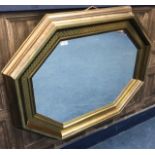 AN OCTAGONAL OVER MANTEL MIRROR