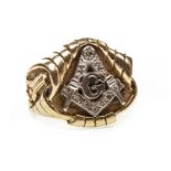 A GENTLEMAN'S DIAMOND SET MASONIC RING