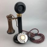 AN EARLY 20TH CENTURY CANDLESTICK PHONE