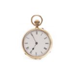 AN EIGHTEEN CARAT GOLD FOB WATCH