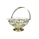 AN EDWARD VII SILVER BASKET