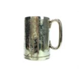 AN EDWARD VII SILVER CHRISTENING MUG