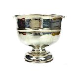 AN EARLY 20TH CENTURY SILVER PRESENTATION BOWL