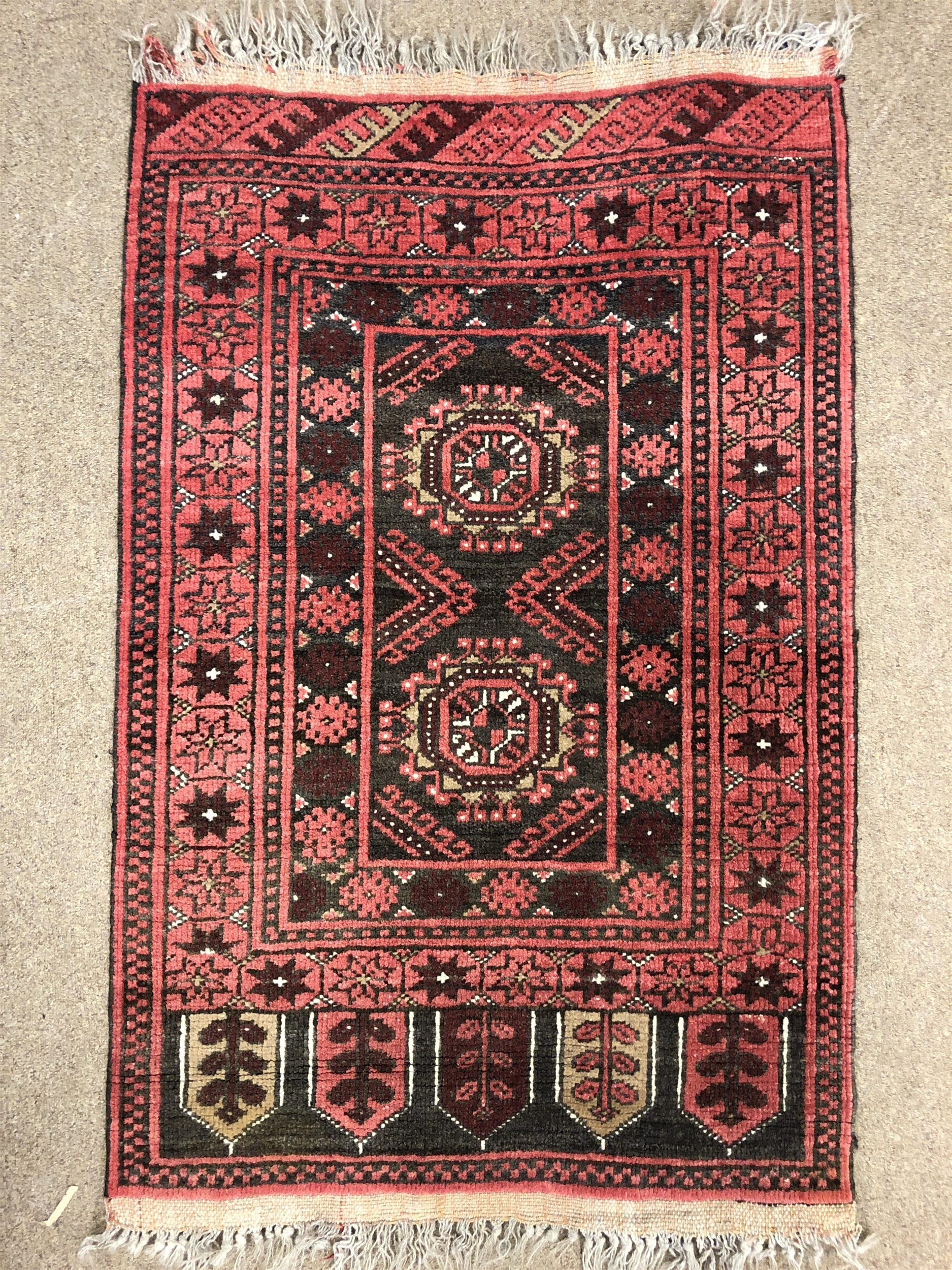 A LOT OF THREE EASTERN RUGS - Image 2 of 3