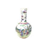 A CHINESE FAMILLE ROSE BOTTLE VASE