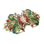 A CHINESE CLOISONNE BELT BUCKLE