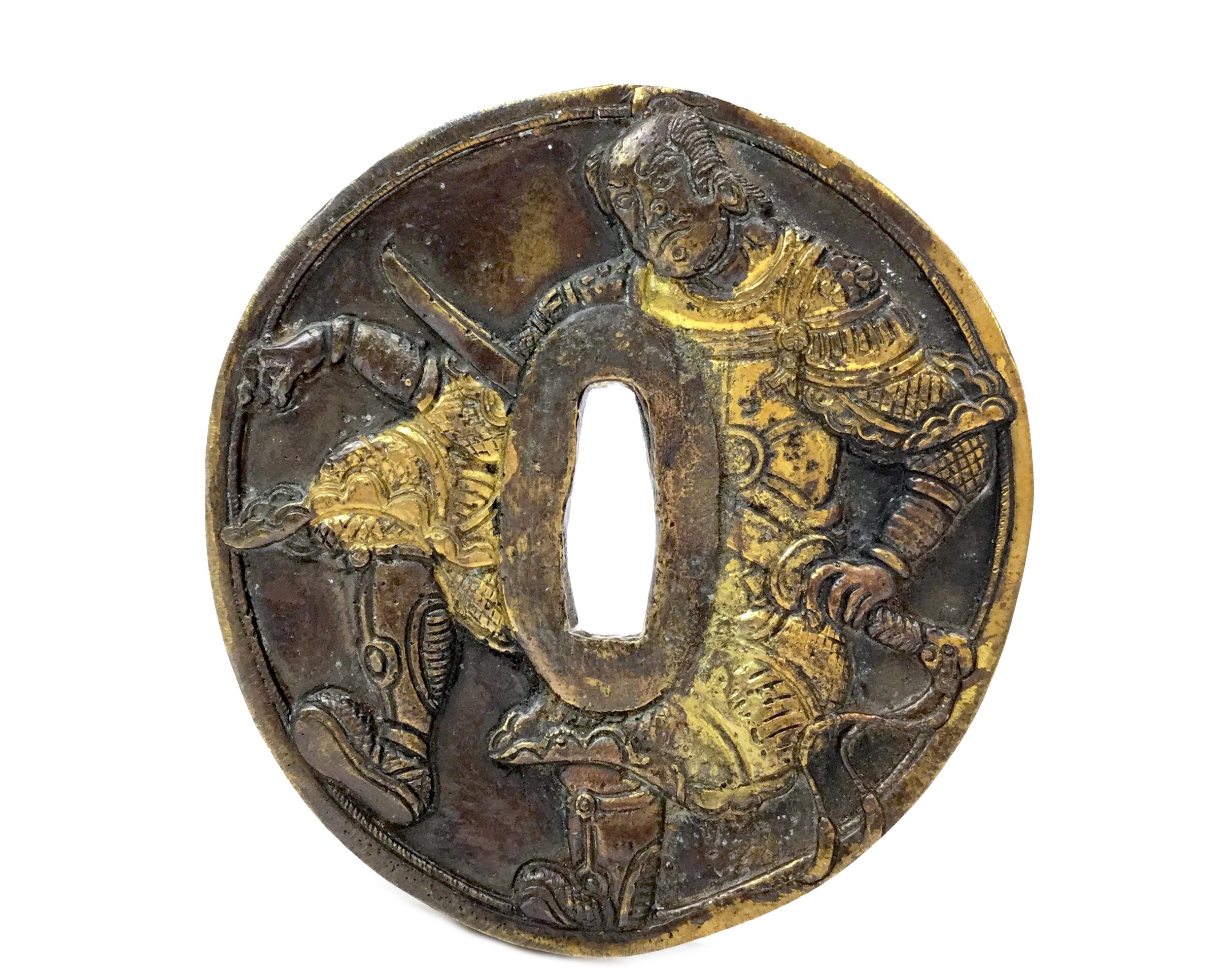 A JAPANESE BRONZE TSUBA