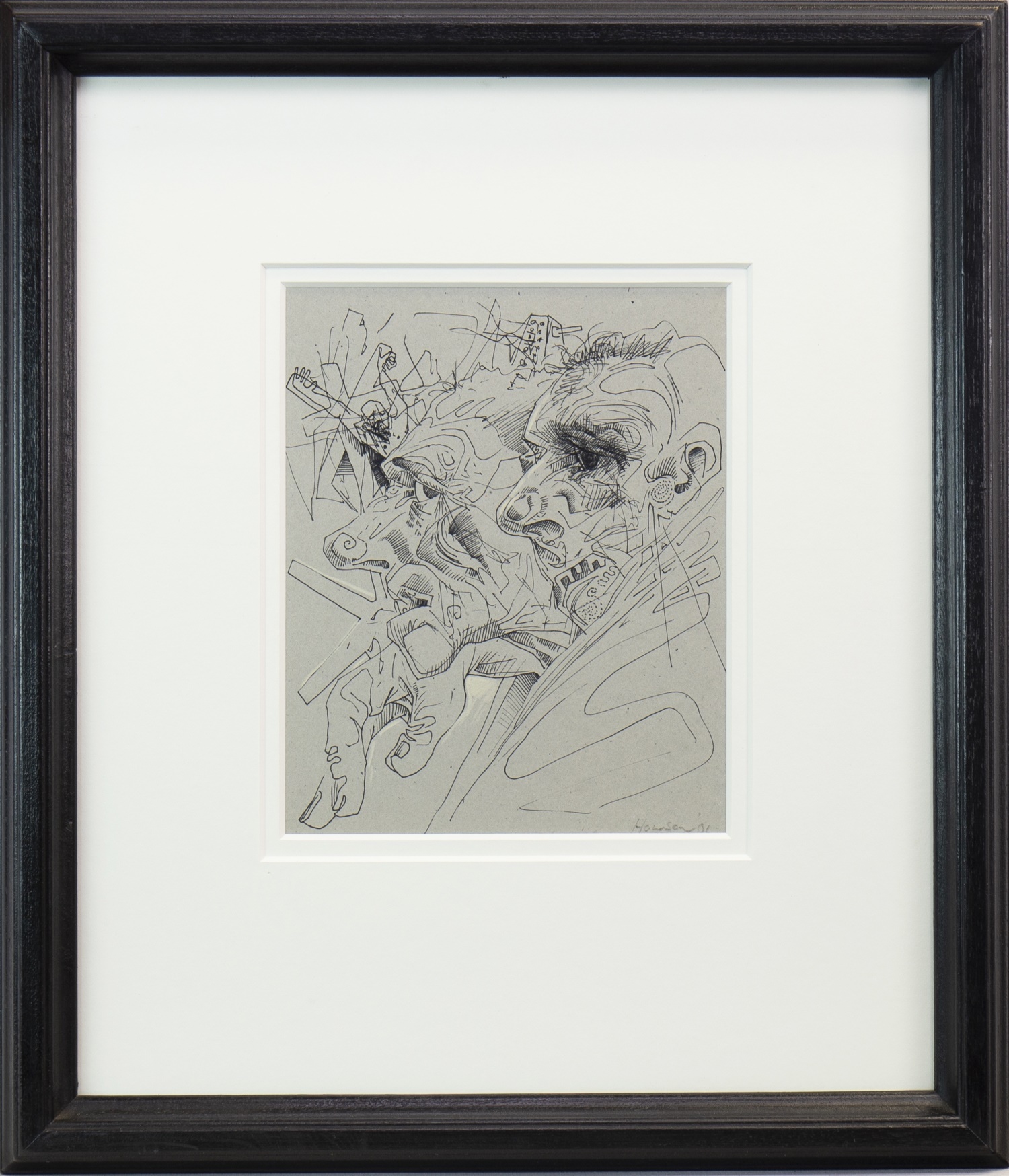 STUDY FOR ST ANDREW'S I, AN INK BY PETER HOWSON - Image 2 of 2