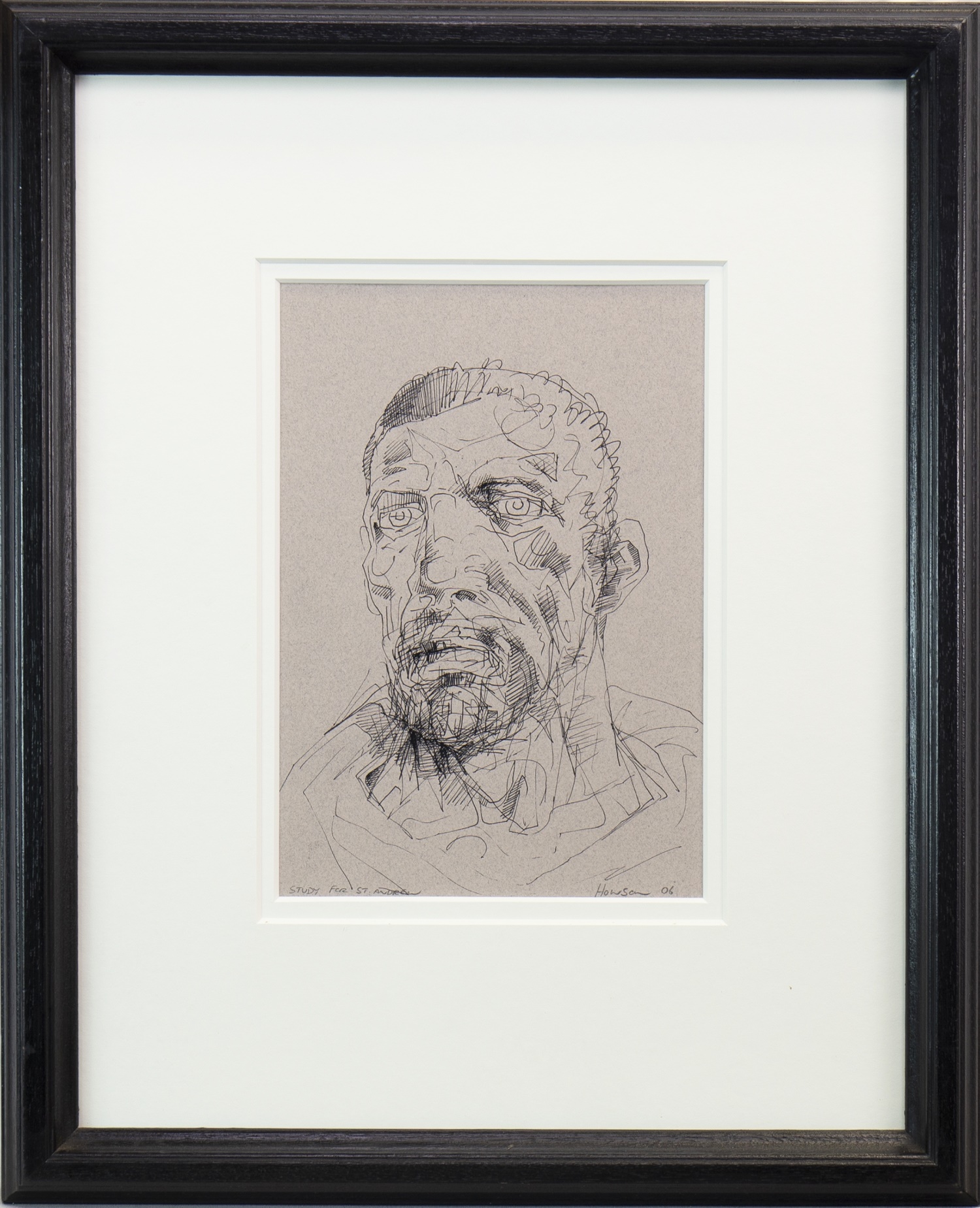 STUDY FOR ST ANDREW'S III, AN INK BY PETER HOWSON - Image 2 of 2