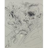 STUDY FOR ST ANDREW'S I, AN INK BY PETER HOWSON