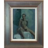 NUDE STUDY IN BLUE, AN OIL