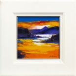 SUNSET, LOCH FEOCHAN, AN OIL BY JOLOMO