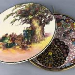 A ROYAL DOULTON UNDER THE GREENWOOD TREE PLAQUE AND ANOTHER