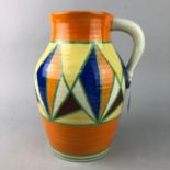 AN ART DECO LOTUS POTTERY JUG