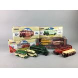 A COLLECTION OF CORGI MODEL VEHICLES ALONG WITH OTHER MODEL VEHICLES