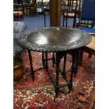 AN OAK DROP LEAF TABLE