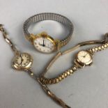 A LOT OF THREE LADY'S WRIST WATCHES
