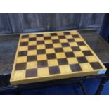 A LOT OF TWO STAINED WOOD CHESS BOARDS