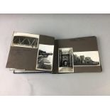A MID-CENTURY PHOTOGRAPH ALBUM, VINTAGE JIGSAW, CASED CUTLERY AND COINS