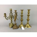 A COLLECTION OF BRASS WARE