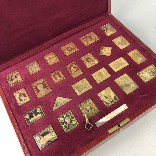 THE EMPIRE COLLECTION OF GOLD PLATED SILVER STAMP REPLICAS